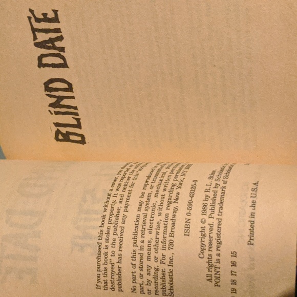 RL Stine Blind Date - Picture 2 of 3